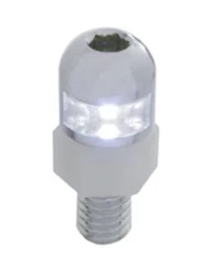 (2/CARD) SINGLE WHITE LED FASTENER W/ STAINLESS STEEL HOUSING (2/CARD) SINGLE WHITE LED FASTENER W/ STAINLESS STEEL HOUSING