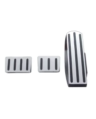 (3/BOX) BRUSH ALUMINUM FREIGHTLINER PEDAL SET W/ RUBBER INSERT - BLACK (3/BOX) BRUSH ALUMINUM FREIGHTLINER PEDAL SET W/ RUBBER INSERT - BLACK