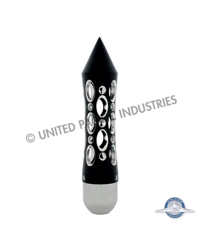 (CARD) BLACK "DAYTONA" SHIFT KNOB WITH ALUMINUM 5/16-24 SAE THREAD SHIFT KNOB ADAPTOR (CARD) BLACK "DAYTONA" SHIFT KNOB WITH ALUMINUM 5/16-24 SAE THREAD SHIFT KNOB ADAPTOR