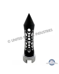 (CARD) BLACK "DAYTONA" SPIKE GEARSHIFT KNOB WITH MOUNTING ADAPTOR - VERTICAL (CARD) BLACK "DAYTONA" SPIKE GEARSHIFT KNOB WITH MOUNTING ADAPTOR - VERTICAL