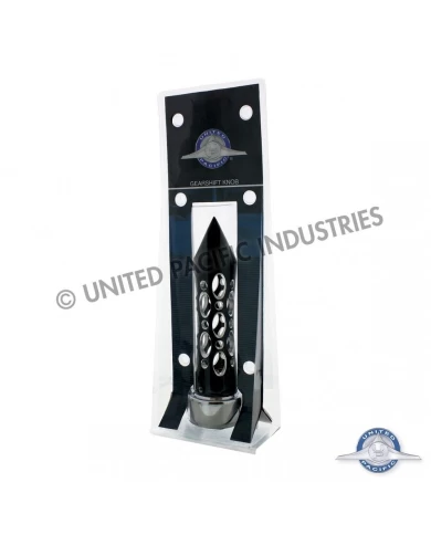 (CARD) BLACK "DAYTONA" SPIKE GEARSHIFT KNOB WITH MOUNTING ADAPTOR - VERTICAL (CARD) BLACK "DAYTONA" SPIKE GEARSHIFT KNOB WITH MOUNTING ADAPTOR - VERTICAL