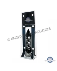 (CARD) BLACK "DAYTONA" SPIKE GEARSHIFT KNOB WITH MOUNTING ADAPTOR - VERTICAL (CARD) BLACK "DAYTONA" SPIKE GEARSHIFT KNOB WITH MOUNTING ADAPTOR - VERTICAL