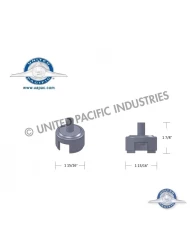 (BULK) CHROME 7/16" TOP GEARSHIFT MOUNTING ADAPTOR FOR EATON-FULLER 13/15/18 SPEED SHIFTERS