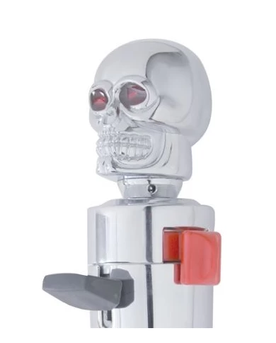 (BULK) CHROME SKULL HEAD GEARSHIFT KNOB WITH MOUNTING ADAPTOR (BULK) CHROME SKULL HEAD GEARSHIFT KNOB WITH MOUNTING ADAPTOR
