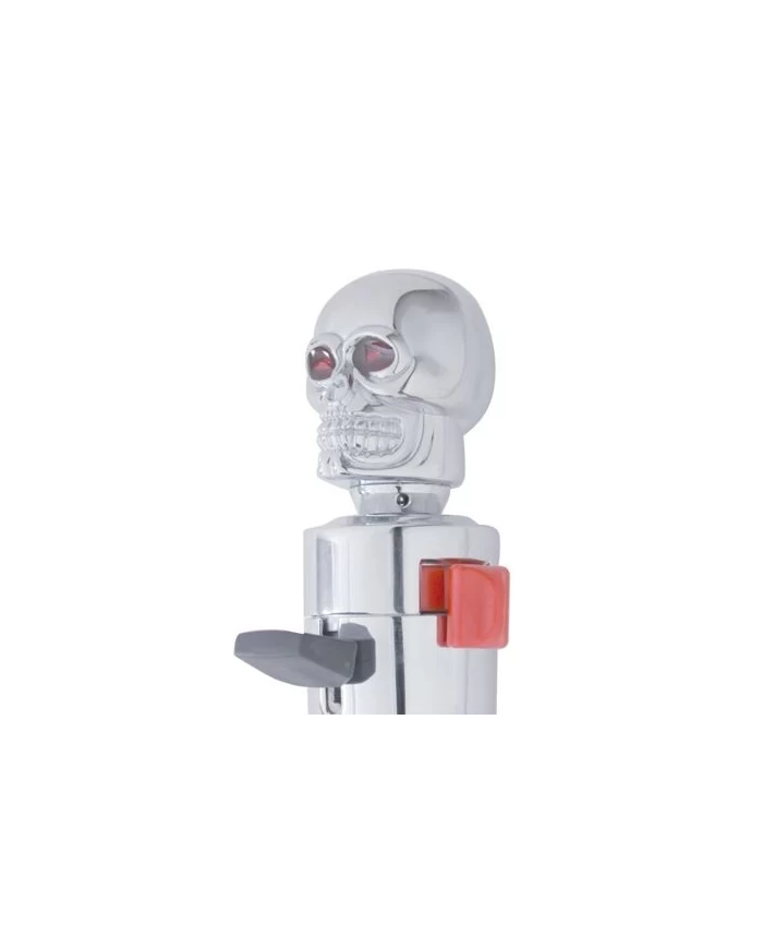 (BULK) CHROME SKULL HEAD GEARSHIFT KNOB WITH MOUNTING ADAPTOR