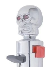 (BULK) CHROME SKULL HEAD GEARSHIFT KNOB WITH MOUNTING ADAPTOR