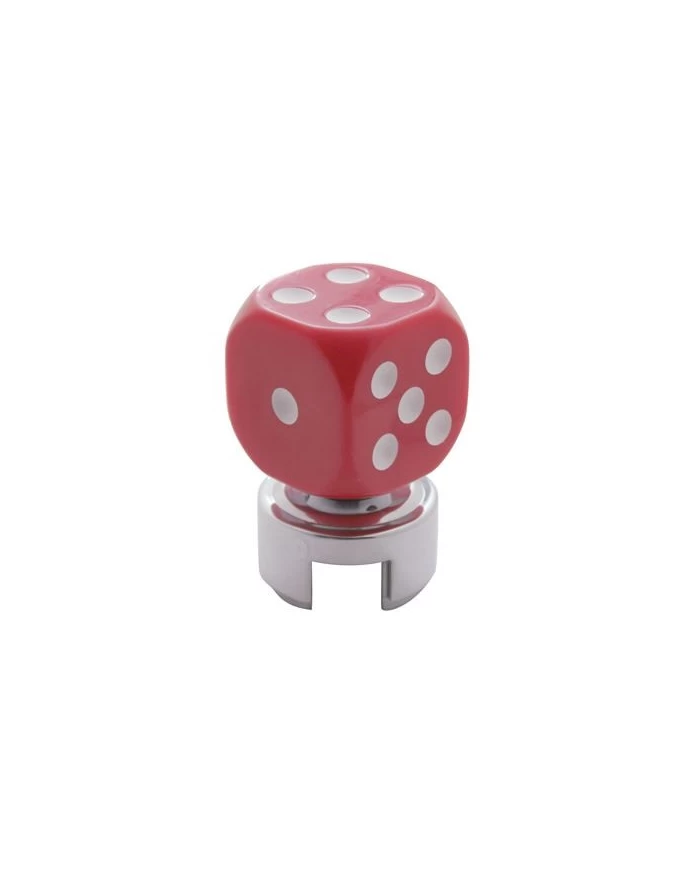 (BULK) RED DICE GEARSHIFT KNOB WITH MOUNTING ADAPTOR