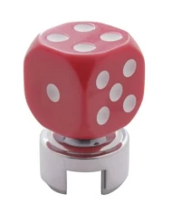 (BULK) RED DICE GEARSHIFT KNOB WITH MOUNTING ADAPTOR
