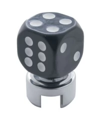 (BULK) BLACK DICE GEARSHIFT KNOB WITH MOUNTING ADAPTOR
