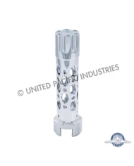 (BOX) CHROME "AUSTIN" GUN CYLINDER GEARSHIFT KNOB WITH MOUNTING ADAPTOR - VERTICAL