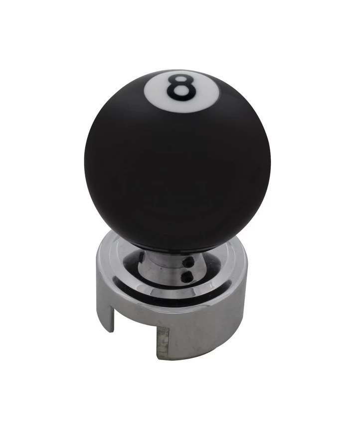 (CARD) BLACK "8" POOL BALL SHIFT KNOB FOR 13/15/18 SPEED SHIFTERS
