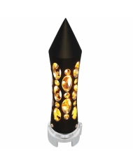 (CARD) BLACK "DAYTONA" 13/15/18 SPEED SHIFT KNOB W/HIGH POWER LED - AMBER (CARD) BLACK "DAYTONA" 13/15/18 SPEED SHIFT KNOB W/HIGH POWER LED - AMBER