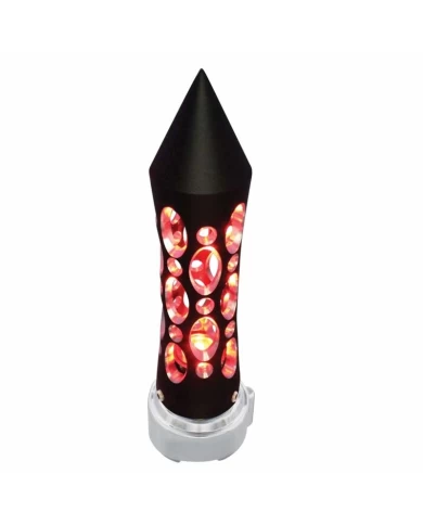 (CARD) BLACK "DAYTONA" 9 SPEED SHIFT KNOB W/HIGH POWER LED - RED (CARD) BLACK "DAYTONA" 9 SPEED SHIFT KNOB W/HIGH POWER LED - RED