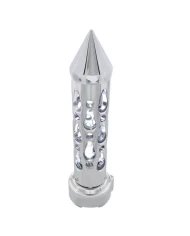 (CARD) CHROME "BROOKLYN" 9 SPEED SHIFT KNOB W/HIGH POWER LED - WHITE