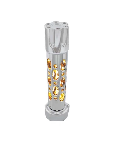 (CARD) CHROME "AUSTIN" 9 SPEED SHIFT KNOB W/HIGH POWER LED - AMBER (CARD) CHROME "AUSTIN" 9 SPEED SHIFT KNOB W/HIGH POWER LED - AMBER