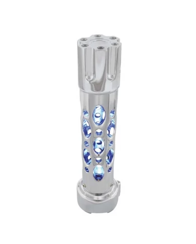 (CARD) CHROME "AUSTIN" 9 SPEED SHIFT KNOB W/HIGH POWER LED - BLUE (CARD) CHROME "AUSTIN" 9 SPEED SHIFT KNOB W/HIGH POWER LED - BLUE