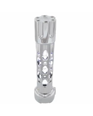 (CARD) CHROME "AUSTIN" 9 SPEED SHIFT KNOB W/HIGH POWER LED - WHITE (CARD) CHROME "AUSTIN" 9 SPEED SHIFT KNOB W/HIGH POWER LED - WHITE