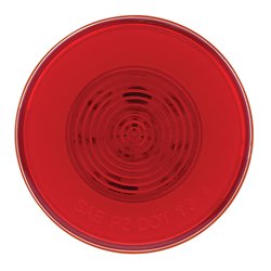 UP37017-9 LED 2.5" Round GloLight (Clearance/Marker) - Red LED/Red Lens (Card)