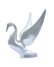 (CARD) CHROME HOOD ORNAMENT - SWAN