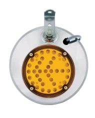 (BOX) STAINLESS STEEL 8 1/2" CONVEX MIRROR WITH LED - PASSENGER (BOX) STAINLESS STEEL 8 1/2" CONVEX MIRROR WITH LED - PASSENGER