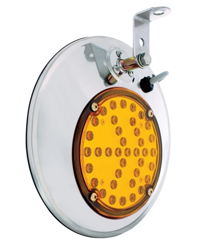 (BOX) STAINLESS STEEL 8 1/2" CONVEX HEATED MIRROR WITH LED - DRIVER (BOX) STAINLESS STEEL 8 1/2" CONVEX HEATED MIRROR WITH LED - DRIVER