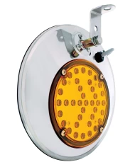 (BOX) STAINLESS STEEL 8 1/2" CONVEX HEATED MIRROR WITH LED - DRIVER (BOX) STAINLESS STEEL 8 1/2" CONVEX HEATED MIRROR WITH LED - DRIVER