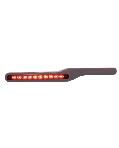 (2/BOX) WOOD PETERBILT ARMREST W/ 10 RED LED 9" LIGHT - AMBER LENS (2/BOX) WOOD PETERBILT ARMREST W/ 10 RED LED 9" LIGHT - AMBER LENS