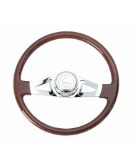 (BOX) 18" TWO CHROME SPOKE STEERING WHEEL - PB 1998-2005 / KW 2001-2002