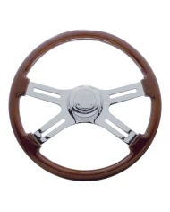 (BOX) 18" CHROME FOUR SPOKE STEERING WHEEL - PB 1998-2005 / KW 2001-2002