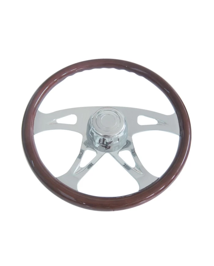 (BOX) 18" CHROME FOUR SPOKE STEERING WHEEL - PB 1998-2005 / KW 2001-2002