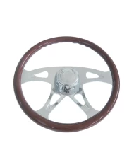 (BOX) 18" CHROME FOUR SPOKE STEERING WHEEL - PB 1998-2005 / KW 2001-2002