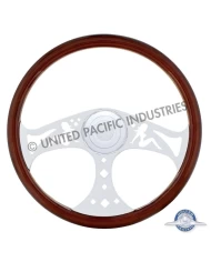 (BOX) 18" CHROME LADY STEERING WHEEL - PB 1998-2005 / KW 2001-2002