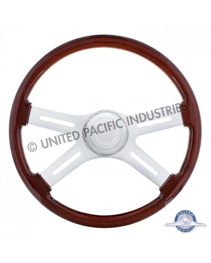 (BOX) INTERNATIONL 18" CHROME STEERING WHEEL (BOX) INTERNATIONL 18" CHROME STEERING WHEEL
