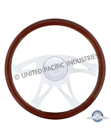 (BOX) INTERNATIONL 18" "BOSS" CHROME STEERING WHEEL
