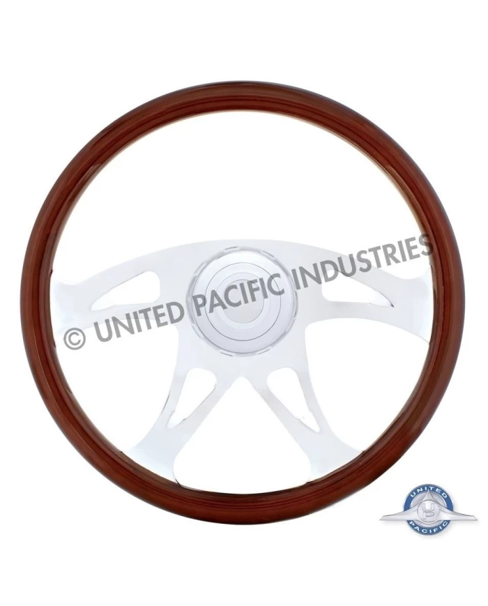 (BOX) INTERNATIONL 18" "BOSS" CHROME STEERING WHEEL