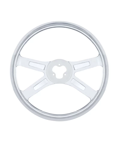 (CBOX) 18" STAINLESS STEEL STEERING WHEEL