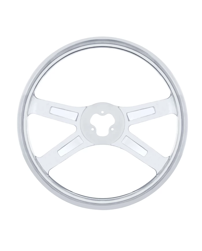 (CBOX) 18" STAINLESS STEEL STEERING WHEEL (CBOX) 18" STAINLESS STEEL STEERING WHEEL
