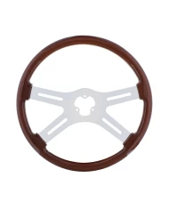 (CBOX) 18" CHROME STEERING WHEEL - 4 SPOKE (CBOX) 18" CHROME STEERING WHEEL - 4 SPOKE