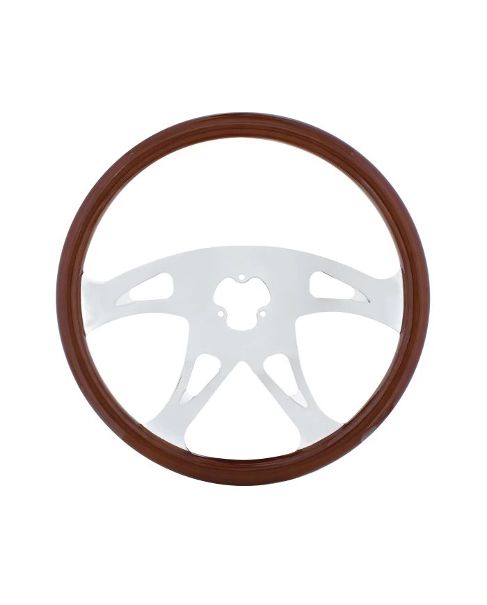 (BOX) 18" CHROME STEERING WHEEL - 4 SPOKE "BOSS" STEERING WHEEL (BOX) 18" CHROME STEERING WHEEL - 4 SPOKE "BOSS" STEERING WHEEL