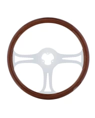 (BOX) 18" CHROME STEERING WHEEL - 3 SPOKE "BLADE" (BOX) 18" CHROME STEERING WHEEL - 3 SPOKE "BLADE"