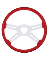 (CBOX) 18" STEERING WHEEL - 4 SPOKE RED (CBOX) 18" STEERING WHEEL - 4 SPOKE RED