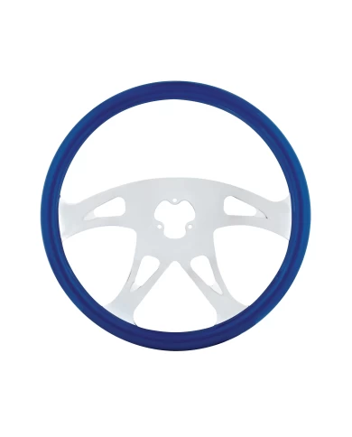 (CBOX) 18" STEERING WHEEL - BOSS BLUE