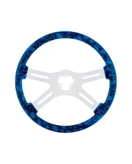 (CBOX) 18" SKULL STEERING WHEEL - BLUE (CBOX) 18" SKULL STEERING WHEEL - BLUE