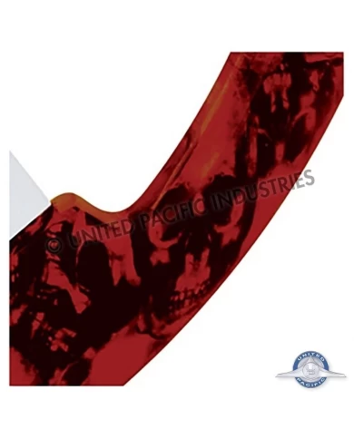 (CBOX) 18" SKULL STEERING WHEEL - RED