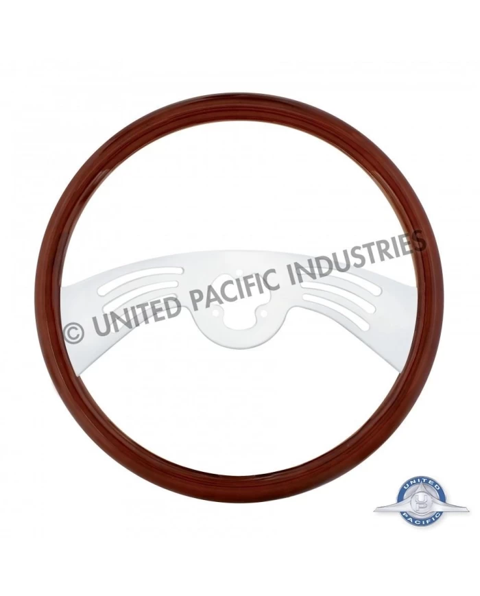 (CBOX) 18" CHROME STEERING WHEEL - 2 SPOKE (CBOX) 18" CHROME STEERING WHEEL - 2 SPOKE