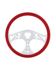 (CBOX) 18" STEERING WHEEL - LADY RED