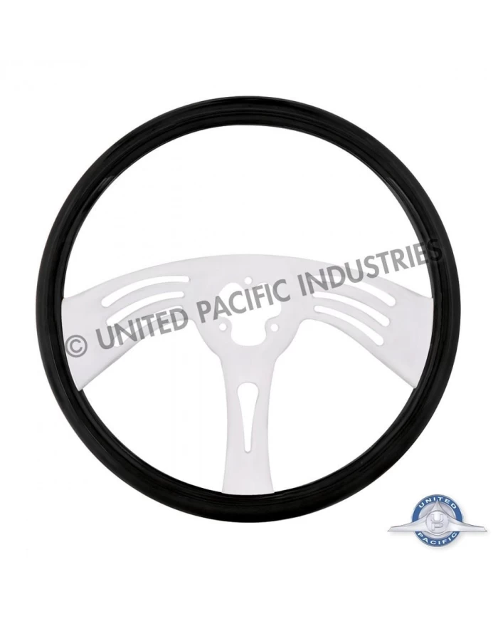 (CBOX) 18" CARBON BLACK STEERING WHEEL - 3 SPOKE