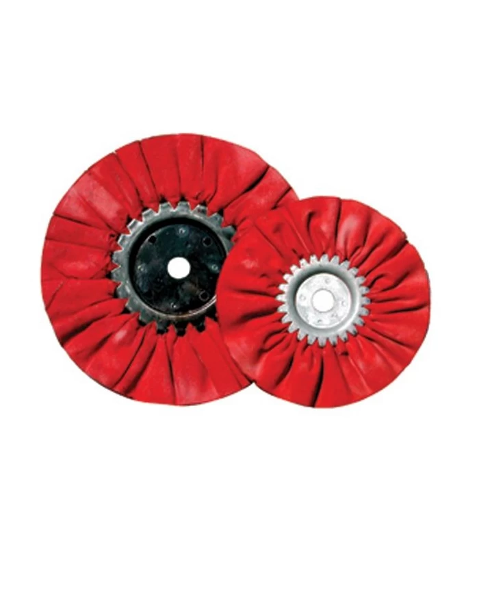 (CARD) 8" RED TOUGH/HARD BUFFING PAD - 16 5/8 PLY. & 1/2" ARBOR