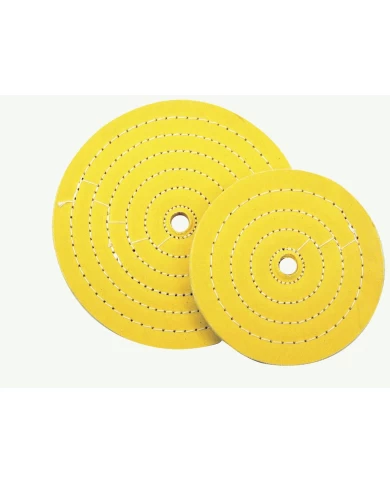 (CARD) 8" YELLOW TREATED MUSLIN BUFFING WHEEL (CARD) 8" YELLOW TREATED MUSLIN BUFFING WHEEL
