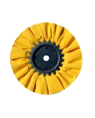 (CARD) 8" YELLOW TREATED AIRWAY BUFF - 16 PLY, 3/4" ARBOR